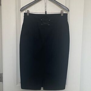New York and Company Elegant Black Pencil Skirt